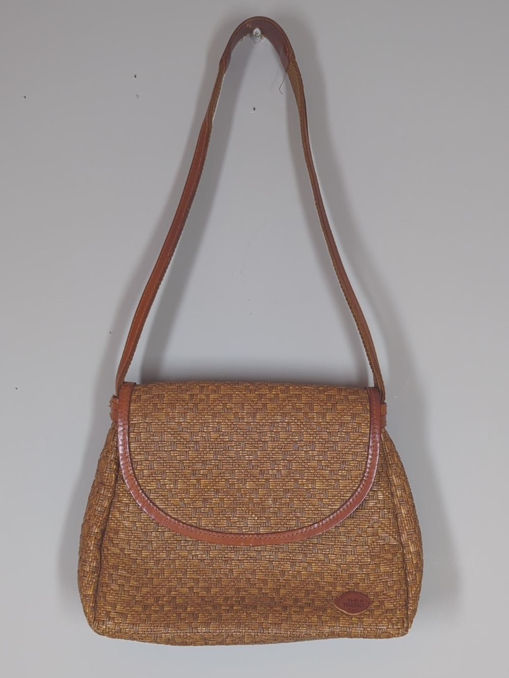 Vintage The trend Woven Straw Shoulder Bag in Brown - Classic Women's Tote